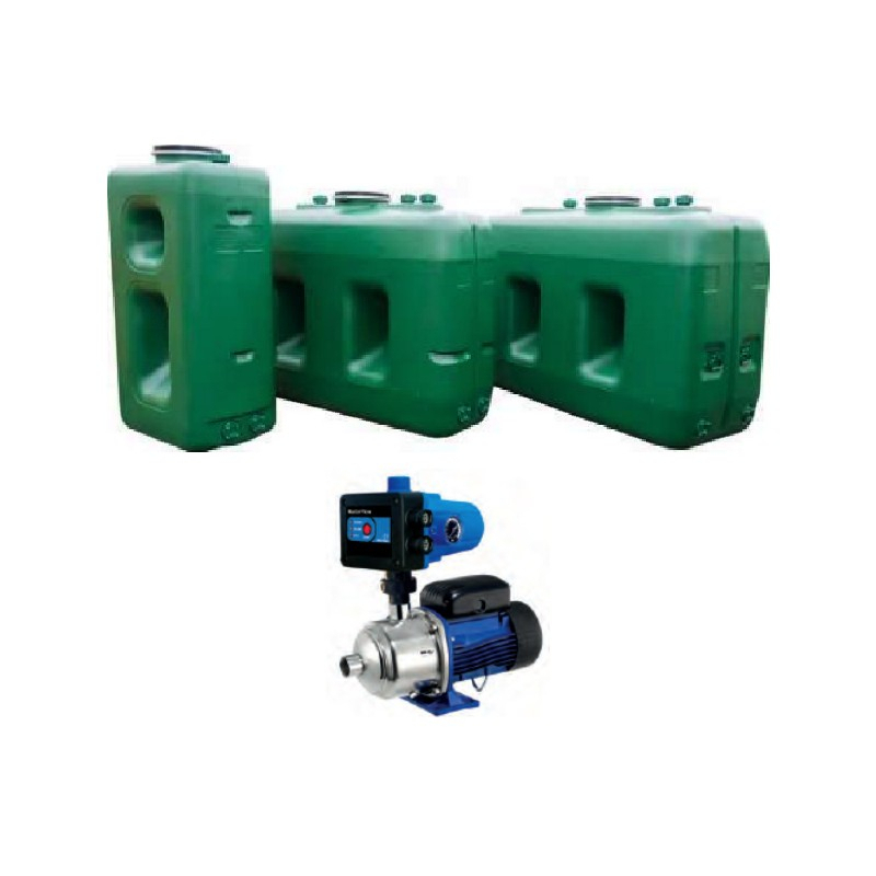 Réservoir haute capacité avec flotteur et pompe intégrée Réservoir haute capacité avec flotteur et pompe intégrée