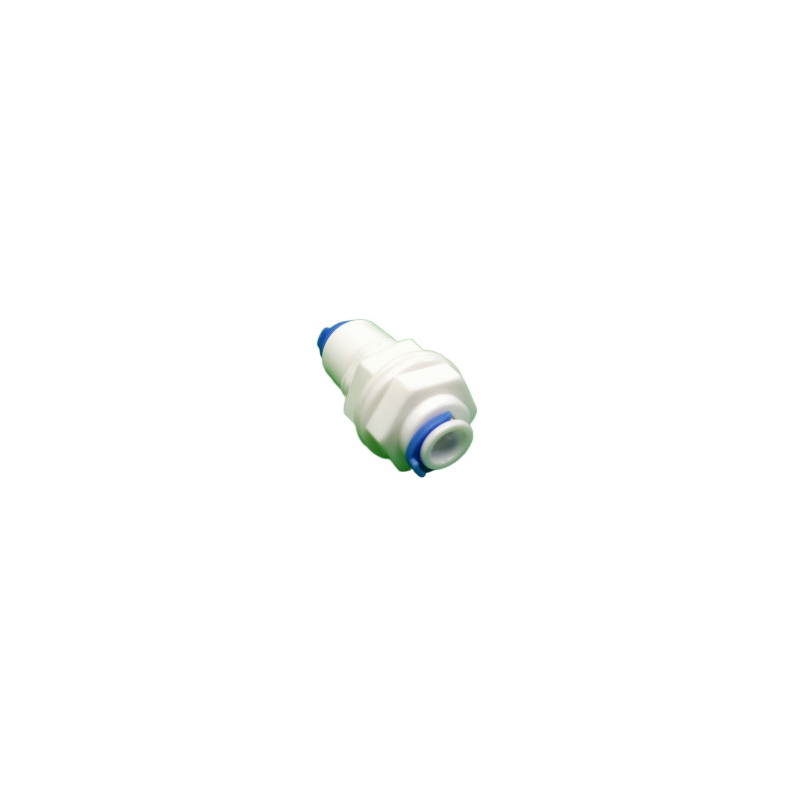 Raccord droit traverse paroi mâle fileté 1/4 - femelle 1/4 Raccord droit traverse paroi mâle fileté 1/4 - femelle 1/4