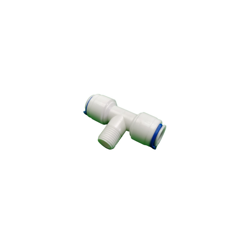 Raccord T 1/4 mâle fileté - 3/8 femelle Raccord T 1/4 mâle fileté - 3/8 femelle