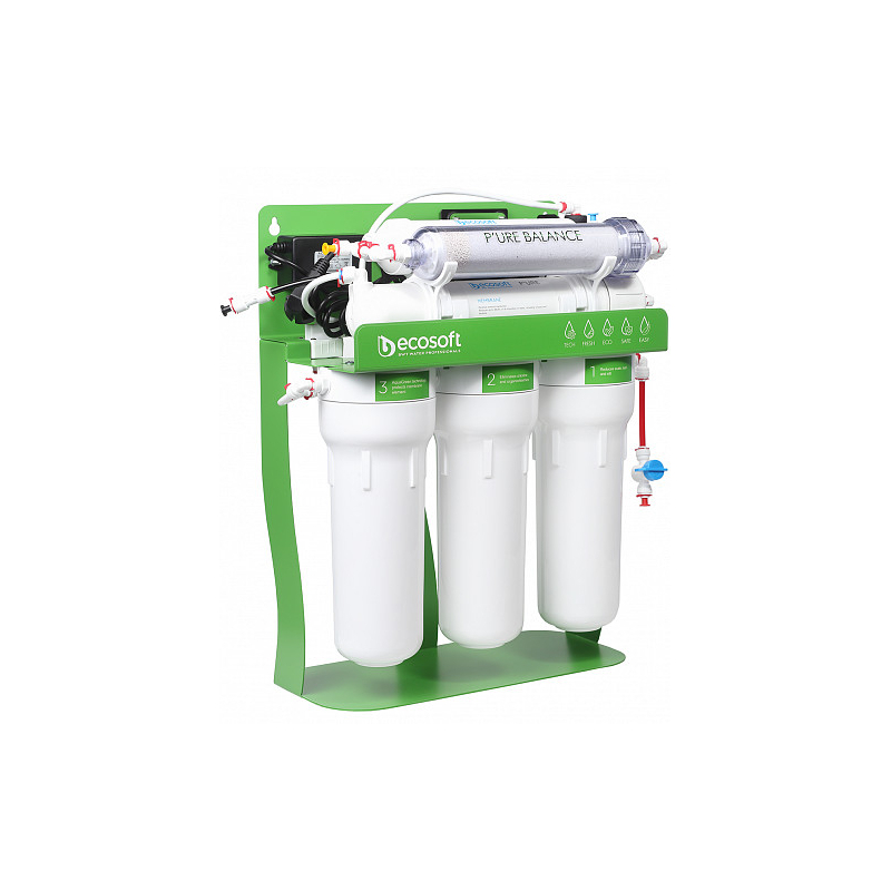 Ecosoft P'ure Balance Osmoseur chassis metal avec pompe 12L/h Ecosoft P'ure Balance Osmoseur chassis metal avec pompe 12L/h