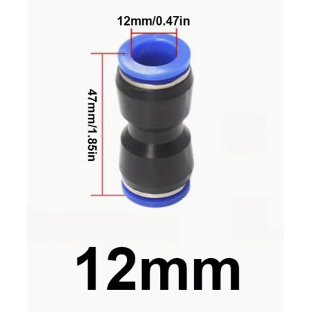 Connecteur droit 12mm
